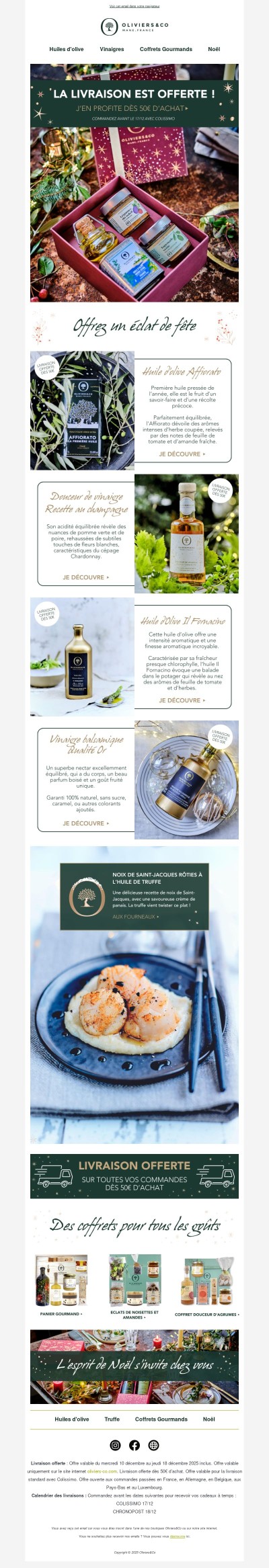 Cadeaux gourmands + Livraison OFFERTE ✨