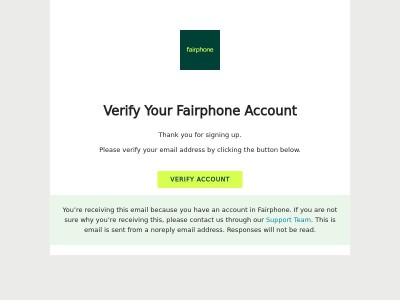 Verify Your Fairphone Account