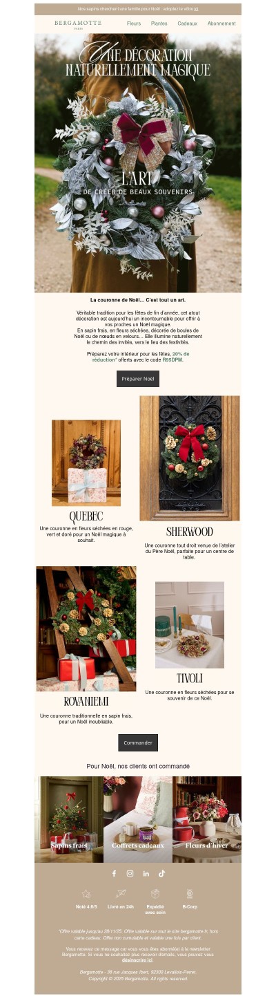 {{ lastname }}, la saison des couronnes de Noël est lancée ⭐