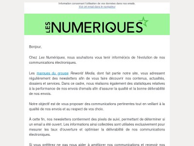  Information relative à nos communications