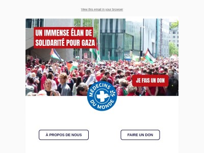 La Ligne Rouge pour Gaza à Bruxelles le 15 juin