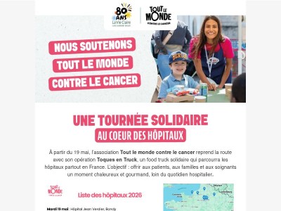 La Vie Claire soutient l’opération Toques en Truck