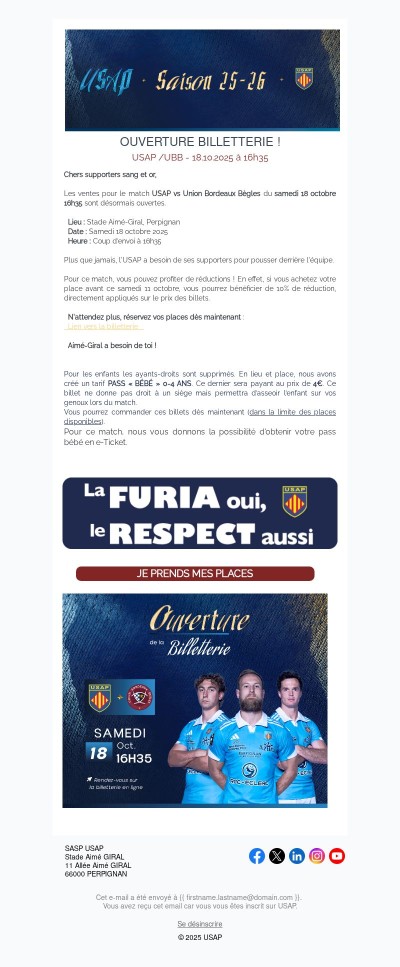 OUVERTURE BILLETTERIE 🔥