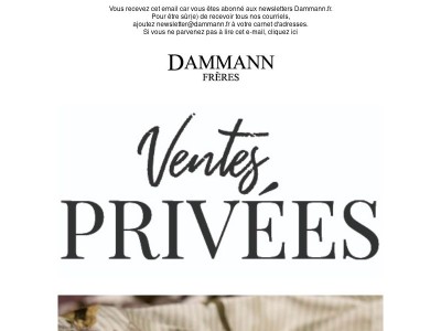  Ventes privées DAMMANN Frères