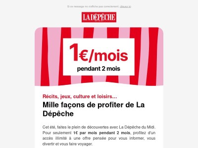 ☀️ De l'info, des séries, des jeux, le tout pour seulement 1€/mois !