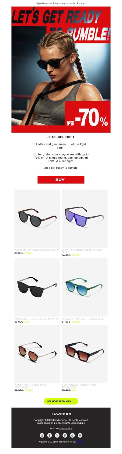 Up to -70%. *Limited edition units.