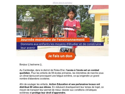 En route vers l’école et un monde durable 🌍
