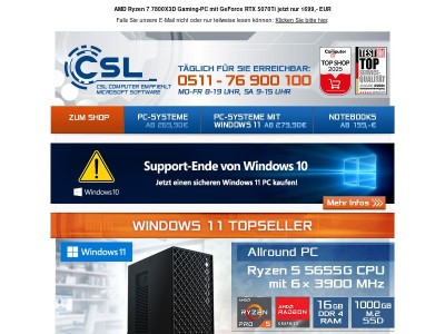 Jetzt auf Windows 11 wechseln - AMD Ryzen 5 PC mit 16GB RAM und Windows 11 jetzt nur 479,- EUR