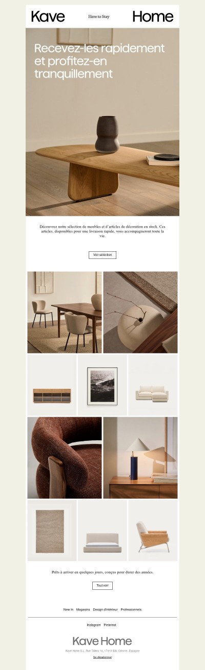 Prêts à livrer, faits pour durer