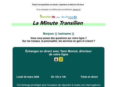 🚆💬 Votre quotidien sur la ligne J : parlons-en