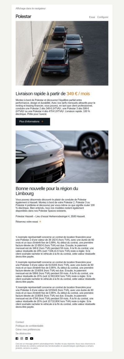 Conditions exclusives pour vous