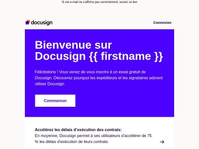 {{ firstname }}, commencez votre essai de Docusign