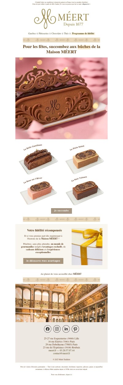 🎄 Succombez aux bûches MÉERT de Noël !