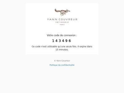 Votre code de connexion est : 143496