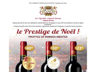 Découvrez nos vins de Prestige pour Noël ! 🎁🎄