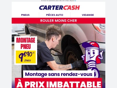 💥 IMBATTABLE : le montage pneus à 9€90/pneu !