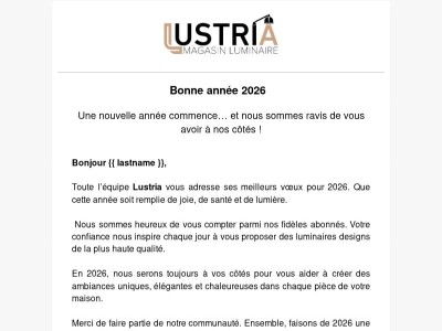 Nos meilleurs vœux pour l'année 2026