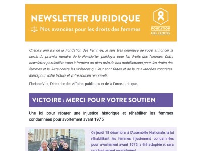 💜 Victoire : la loi de réhabilitation des femmes condamnées pour avortement avant 1975 a été adoptée hier ! 
