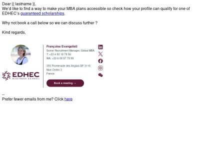 Did you check your EDHEC MBA scholarship ?