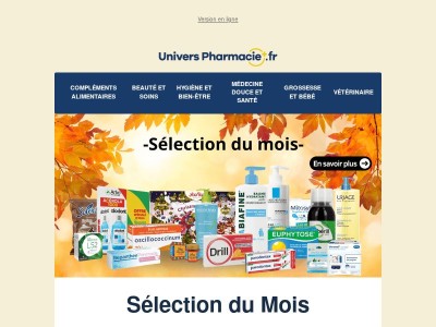 {{ firstname }}, la Sélection de Novembre est arrivée sur universpharmacie.fr !🍁🍄‍🟫