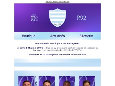 Le programme du week-end des Ciel & Blanc !