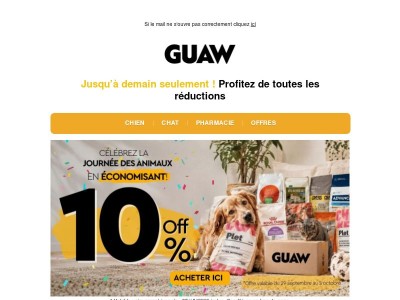 DERNIÈRES HEURES ! 🐶🐱 -10 % sur leurs produits préférés