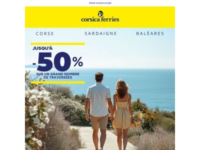 Jusqu'à -50% pour votre prochaine traversée !
