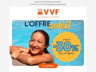 Plus que quelques jours pour profiter de l'Offre Soleil !