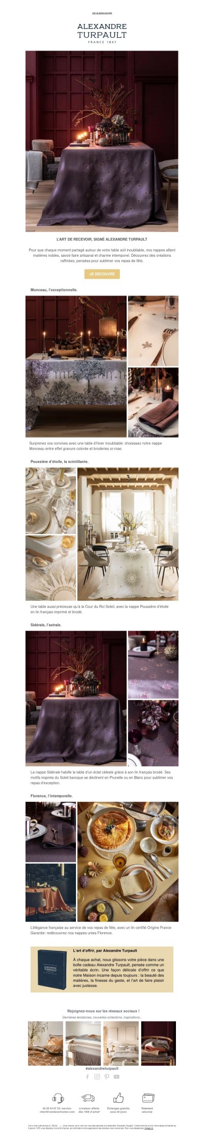 Sublimez votre table de Noël avec nos nappes d’exception