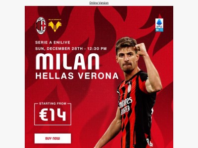Milan-Hellas Verona: tickets starting from €14!