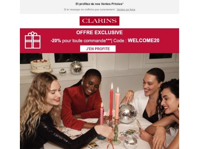 ✨ Préparez votre look de fêtes avec Clarins !