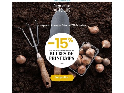 15% sur les précommandes de bulbes de printemps ! 🌷
