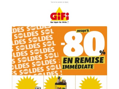 SOLDES | Jusqu'à -80% en remise immédiate !