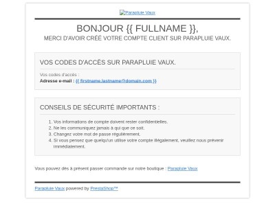 [Parapluie Vaux] Bienvenue !