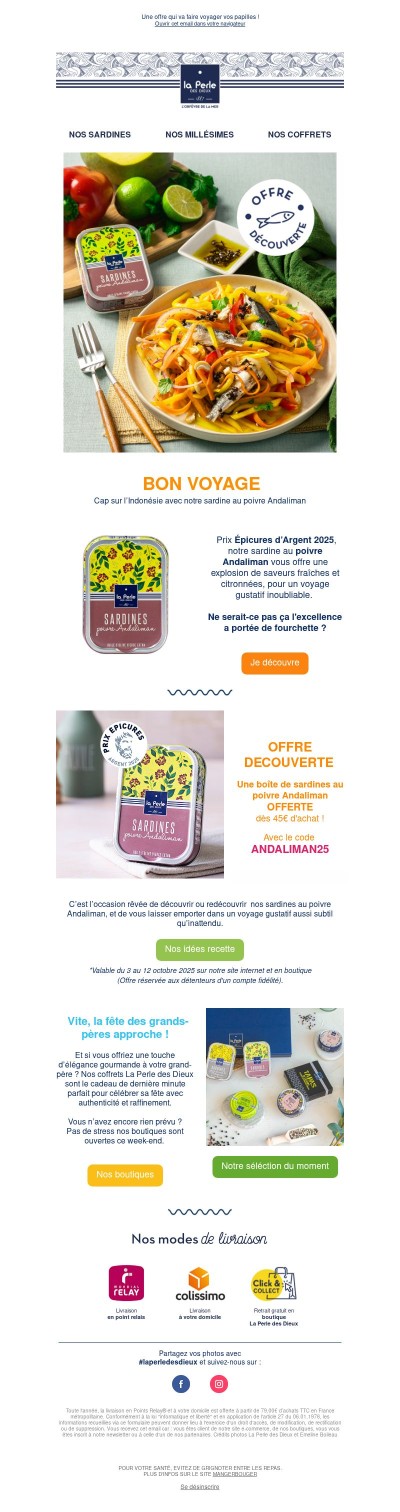 Une offre qui va faire voyager vos papilles !