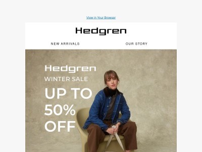 End of Season Sale — Up to 50% Off