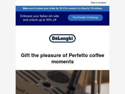 This festive season, gift Perfetto coffee moments.
