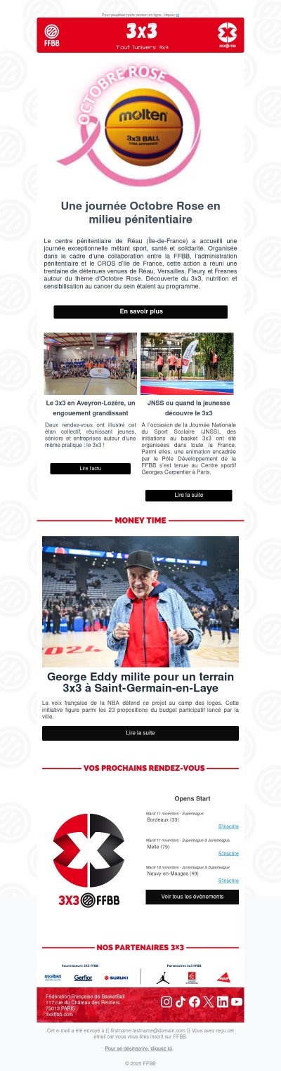 Octobre Rose : Le 3x3 au service de la sensibilisation