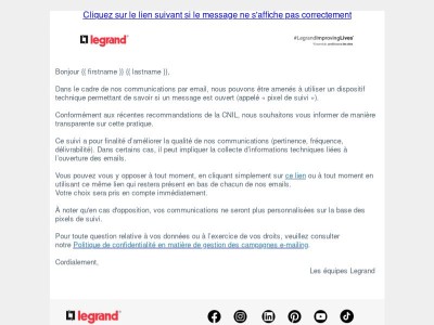 Information sur le suivi de nos e-mails