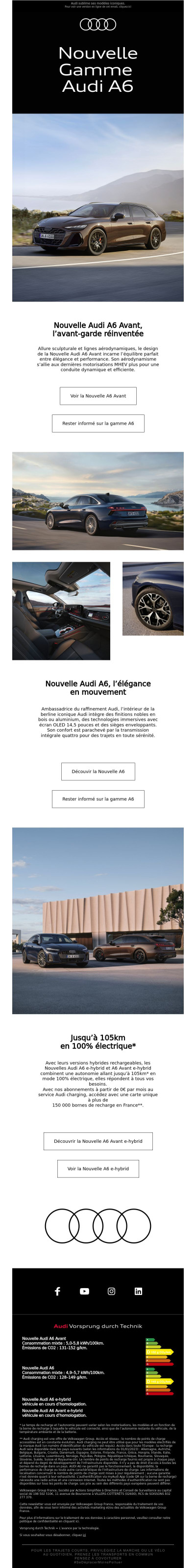 Découvrez les Nouvelles Audi A6 et A6 Avant.