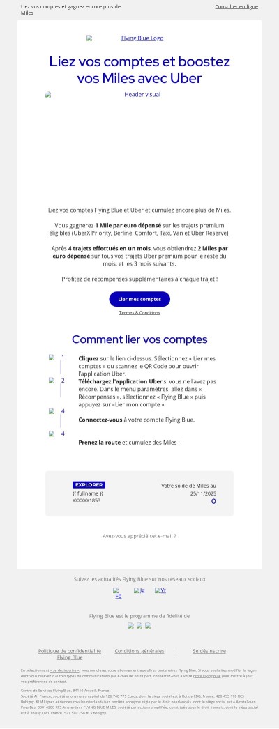 Gagnez plus de Miles avec Uber