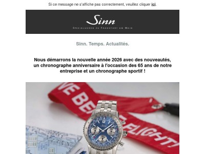 Sinn. Temps. Actualités - 65 ans de Sinn Spezialuhren 