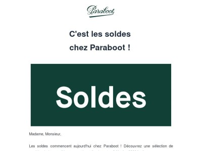 C'est les soldes chez Paraboot !