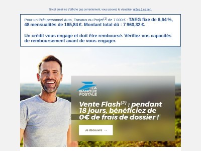 Encore 18 jours pour profiter de 0€ de frais de dossier et réaliser vos projets !