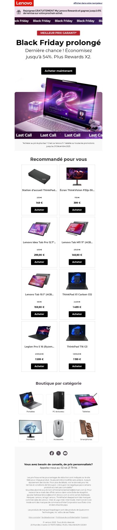 Black Friday prolongé