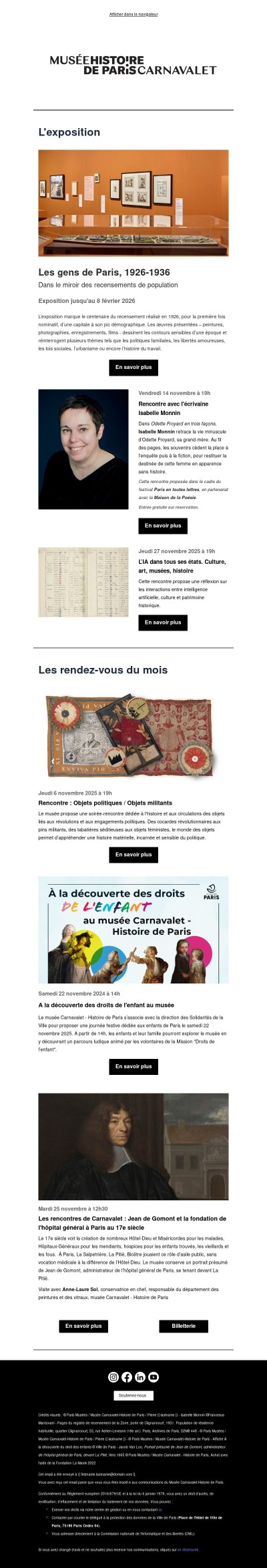 Les événements de novembre