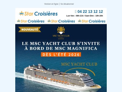 🛎️ MSC Yacht Club sur le Magnifica dès 915€/pers.
