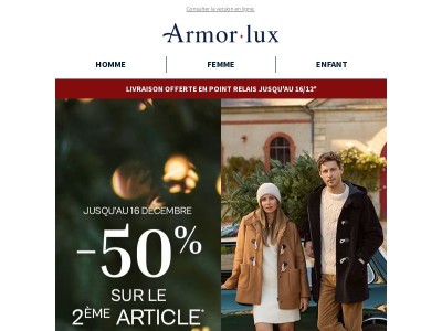 Faites (vous) plaisir: -50% sur le 2ème*