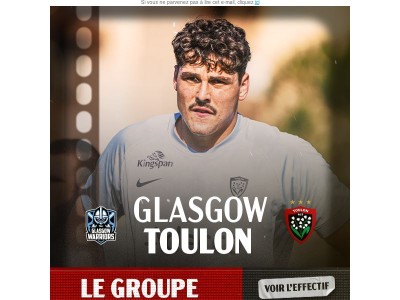 🏉 Le groupe contre Glasgow