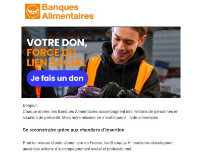 Votre don finance bien plus que des repas